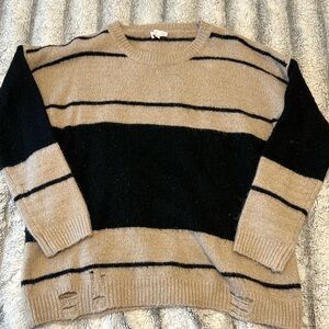 Pink Lily Striped Sweater